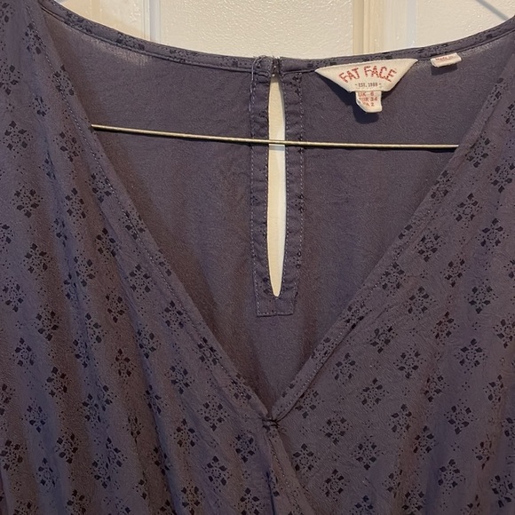 Fat Face dark charcoal gray bluish with a black design Jumpsuit Size 2 - Picture 4 of 16